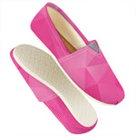 Pink Polygonal Geometric Print Casual Shoes