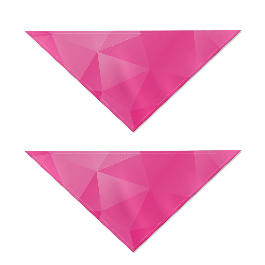 Pink Polygonal Geometric Print Dog Bandana