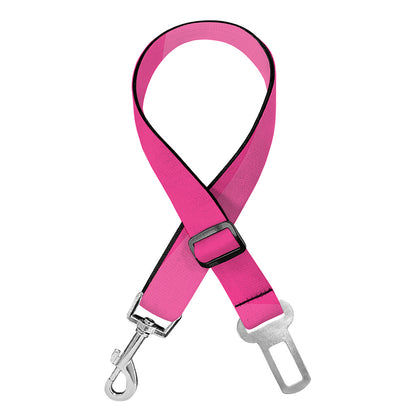 Pink Polygonal Geometric Print Dog Seat Belt