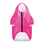 Pink Polygonal Geometric Print Dog Zip Up Hoodie