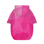 Pink Polygonal Geometric Print Dog Zip Up Hoodie