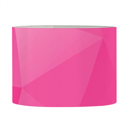 Pink Polygonal Geometric Print Drum Lamp Shade