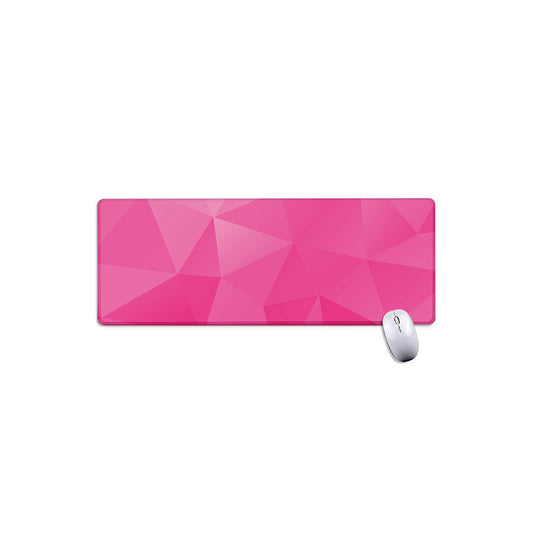 Pink Polygonal Geometric Print Extended Mouse Pad