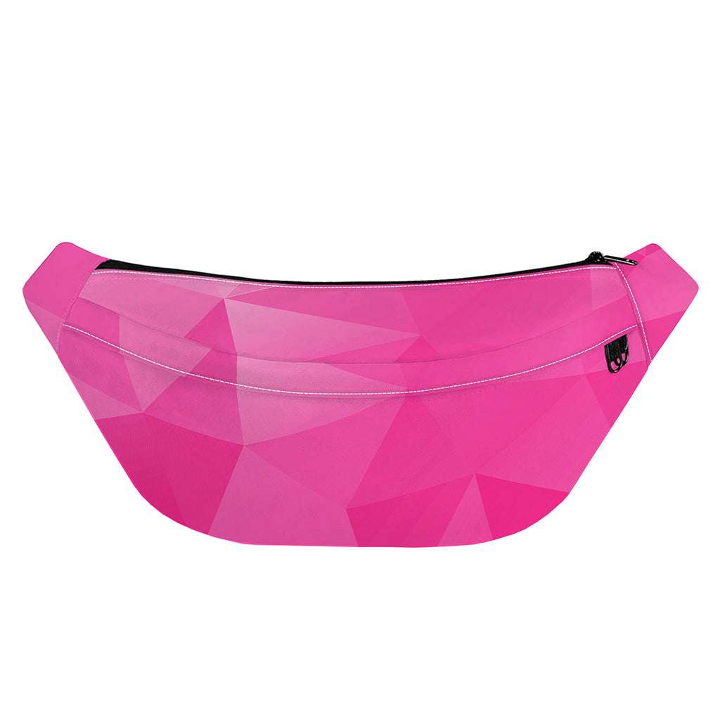 Pink Polygonal Geometric Print Fanny Pack