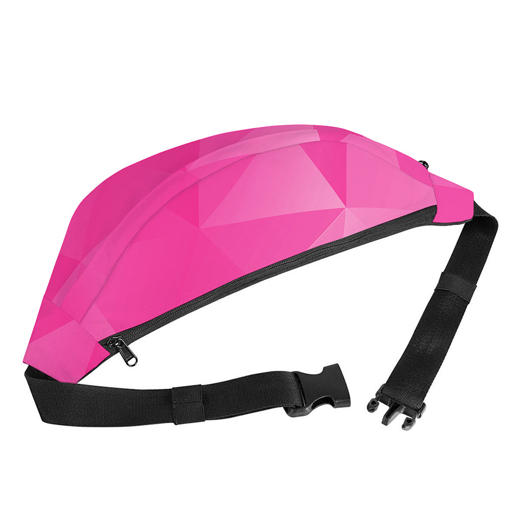 Pink Polygonal Geometric Print Fanny Pack