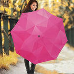 Pink Polygonal Geometric Print Foldable Umbrella