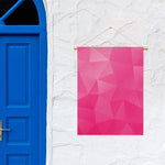 Pink Polygonal Geometric Print Garden Flag