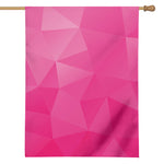 Pink Polygonal Geometric Print House Flag