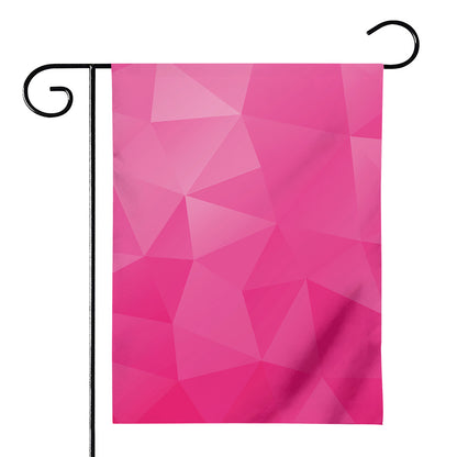Pink Polygonal Geometric Print House Flag
