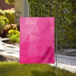 Pink Polygonal Geometric Print House Flag