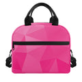 Pink Polygonal Geometric Print Insulated Lunch Bag