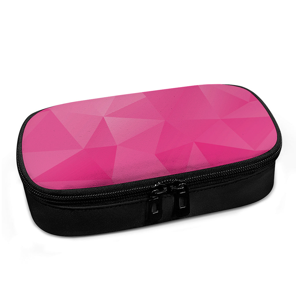Pink Polygonal Geometric Print Insulin Cooler Travel Case