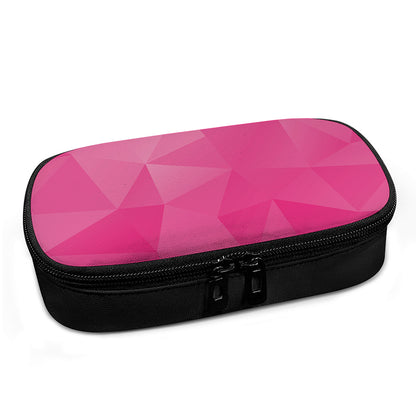 Pink Polygonal Geometric Print Insulin Cooler Travel Case