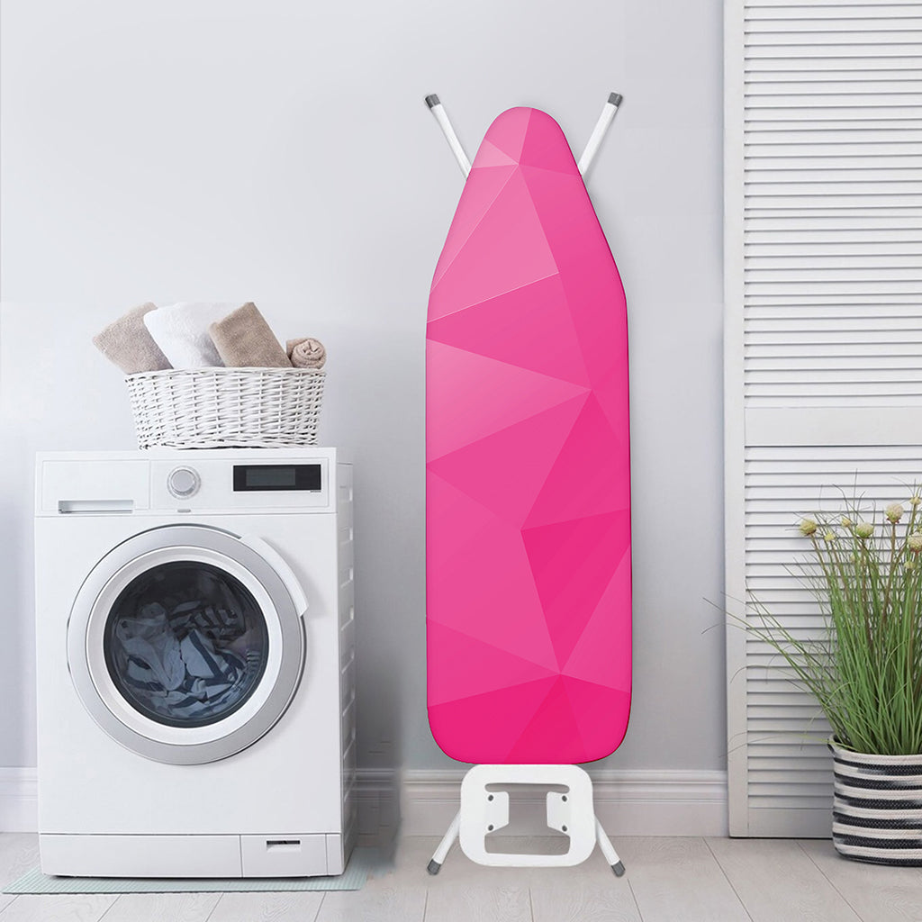 Pink Polygonal Geometric Print Ironing Board Cover