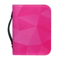 Pink Polygonal Geometric Print Leather Bible Cover