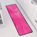 Pink Polygonal Geometric Print Long Kitchen Mat