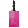 Pink Polygonal Geometric Print Luggage Tag