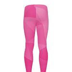 Pink Polygonal Geometric Print Men's leggings