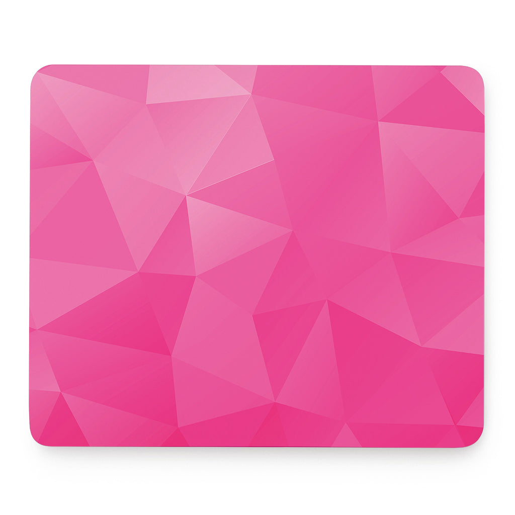 Pink Polygonal Geometric Print Mouse Pad