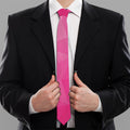 Pink Polygonal Geometric Print Necktie