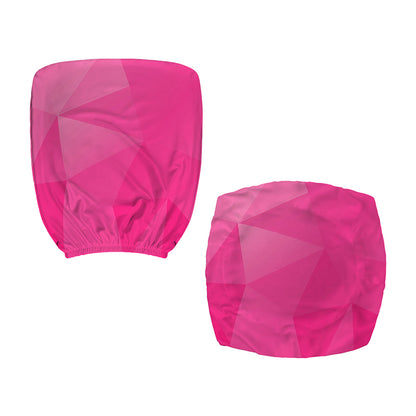 Pink Polygonal Geometric Print Office Chair Cover