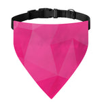 Pink Polygonal Geometric Print Over The Collar Dog Bandana