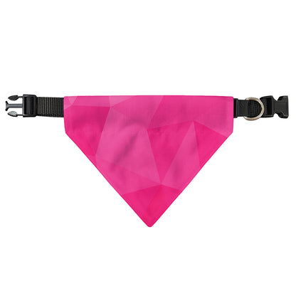 Pink Polygonal Geometric Print Over The Collar Dog Bandana