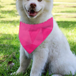 Pink Polygonal Geometric Print Over The Collar Dog Bandana