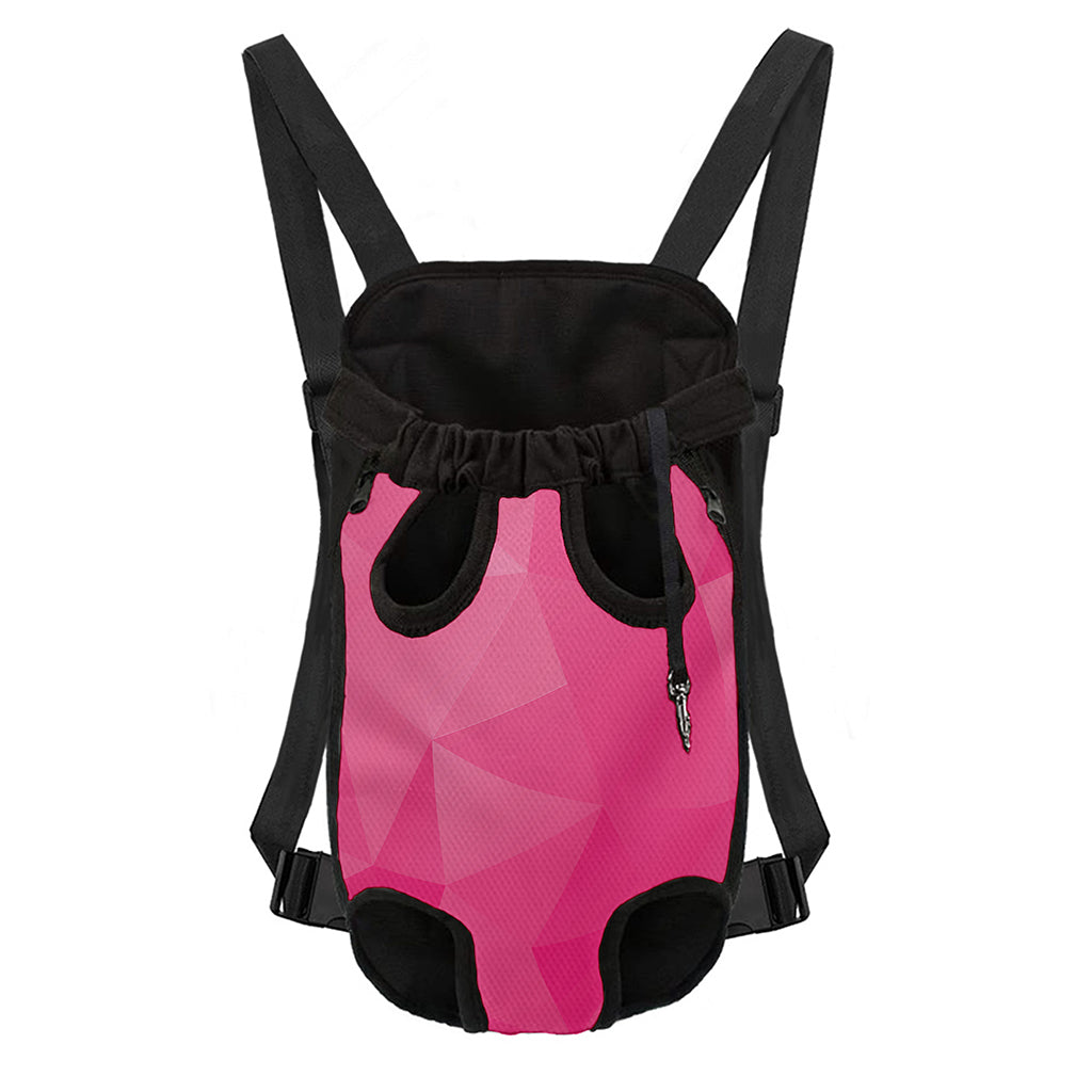 Pink Polygonal Geometric Print Pet Carrier Backpack