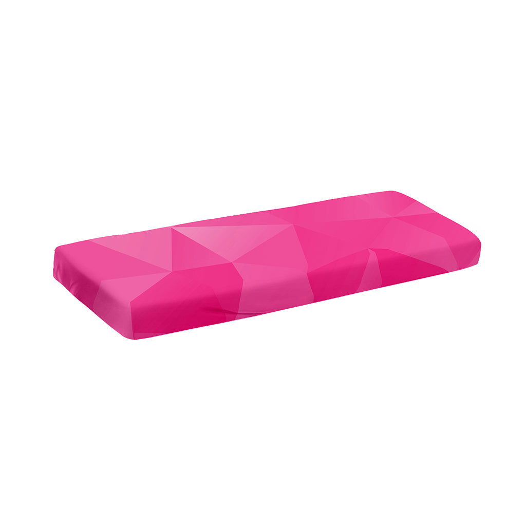 Pink Polygonal Geometric Print Piano Keyboard Cover