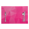 Pink Polygonal Geometric Print Placemat