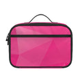 Pink Polygonal Geometric Print Portable Lunch Bag