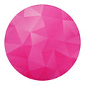 Pink Polygonal Geometric Print Round Blanket