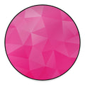 Pink Polygonal Geometric Print Round Floor Mat