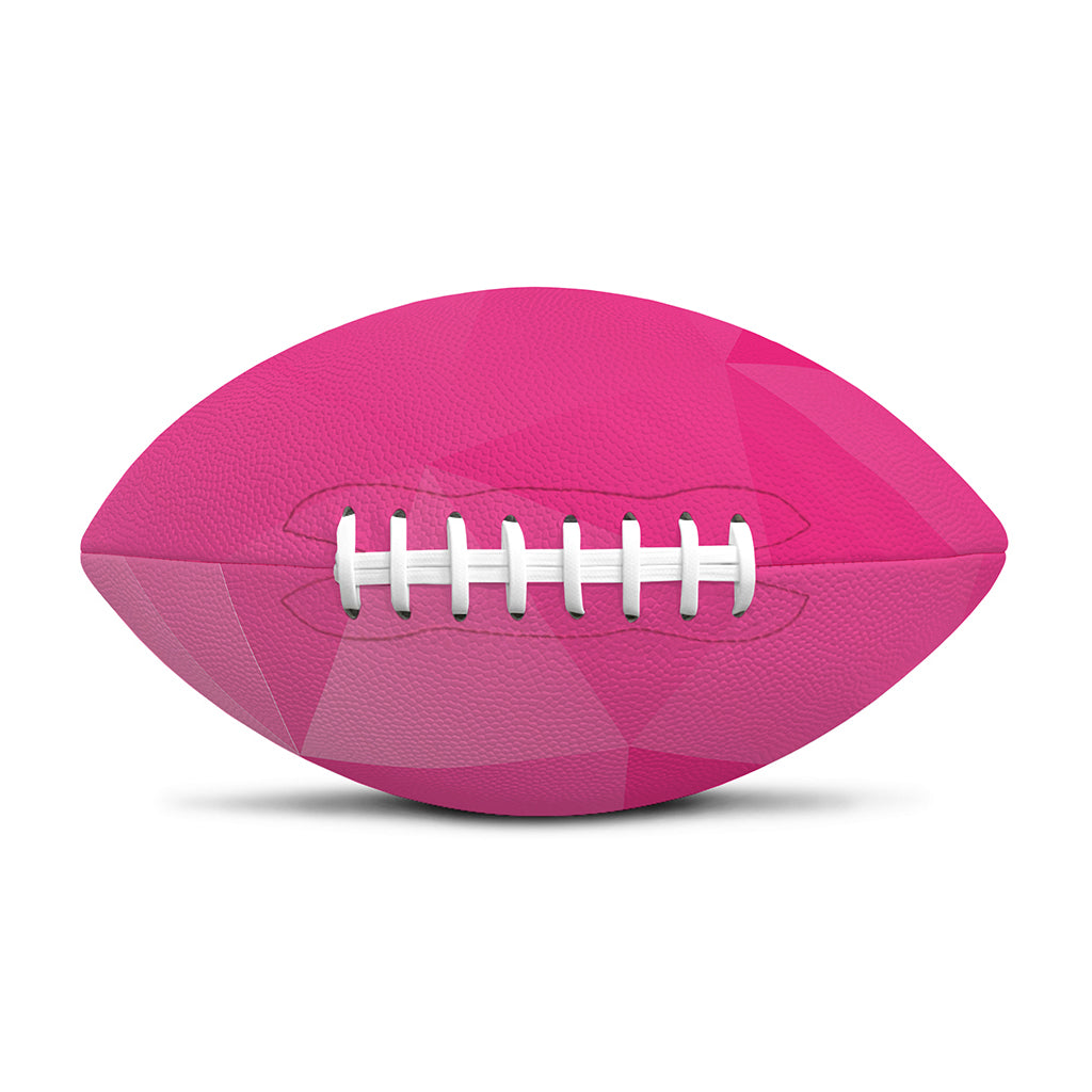 Pink Polygonal Geometric Print Rugby Ball