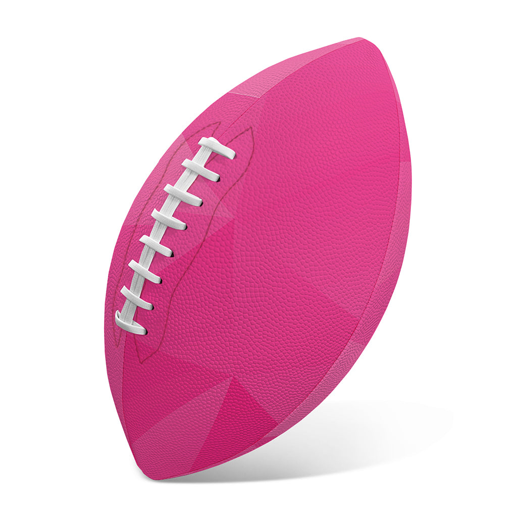 Pink Polygonal Geometric Print Rugby Ball