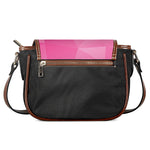 Pink Polygonal Geometric Print Saddle Bag