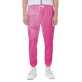Pink Polygonal Geometric Print Joggers