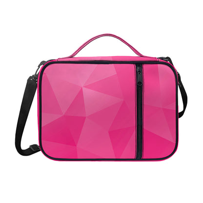 Pink Polygonal Geometric Print Shoulder Strap Bible Bag