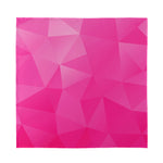 Pink Polygonal Geometric Print Silk Bandana
