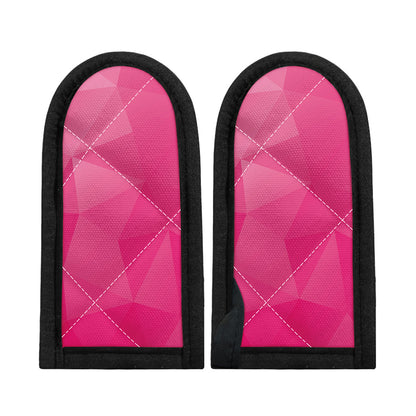 Pink Polygonal Geometric Print Skillet Handle Cover