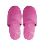 Pink Polygonal Geometric Print Slippers