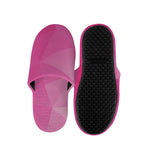 Pink Polygonal Geometric Print Slippers