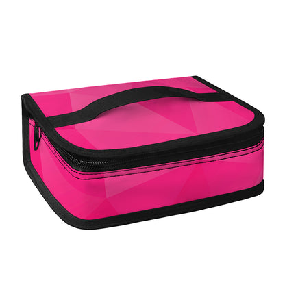 Pink Polygonal Geometric Print Small Lunch Bag