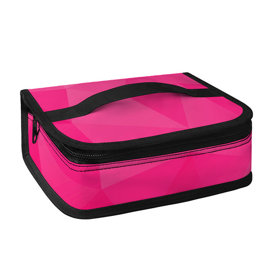 Pink Polygonal Geometric Print Small Lunch Bag