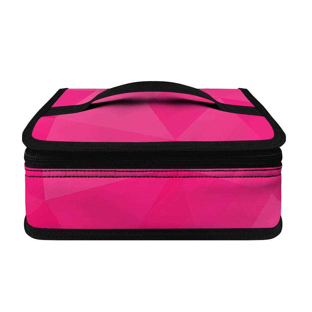 Pink Polygonal Geometric Print Small Lunch Bag