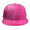 Pink Polygonal Geometric Print Snapback Cap