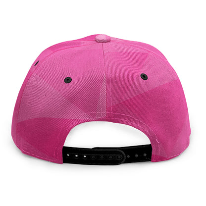 Pink Polygonal Geometric Print Snapback Cap