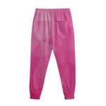 Pink Polygonal Geometric Print Sweatpants