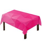 Pink Polygonal Geometric Print Tablecloth